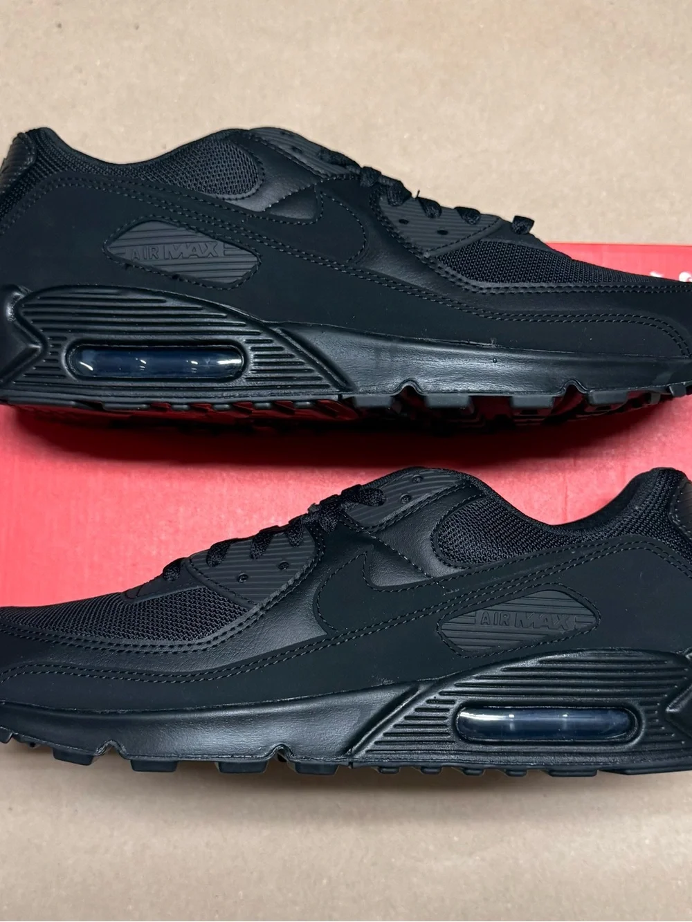 Nike Air Max 90 Triple Black Mens sz 13 Running Shoes NEW!